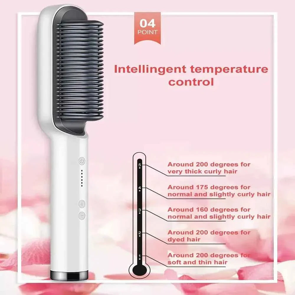 Electric Hair Straightener Brush - BD Drop