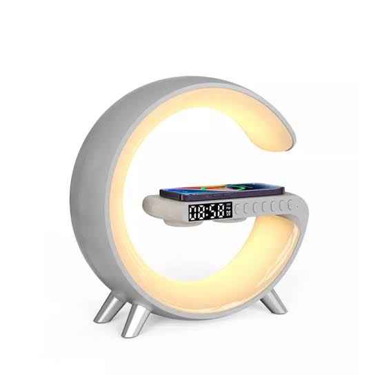 Multifunctional Wireless Charger Alarm Clock Speaker RGB Light Fast Charging Station for iPhone & Samsung - BD Drop