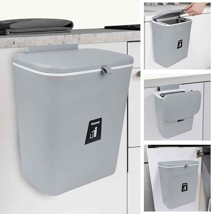 Hanging Trash Box with Lid for Kitchen, Dining or Bathroom - BD Drop