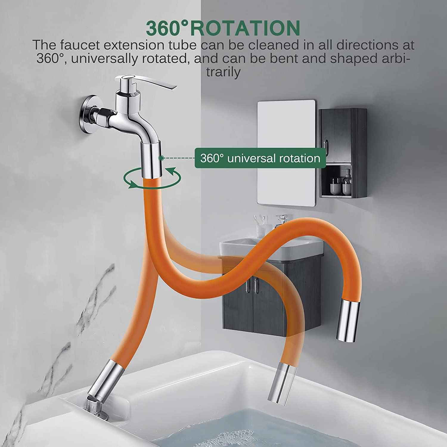 Adjustable Faucet Extender Water Tap for Kitchen & Bathroom - BD Drop