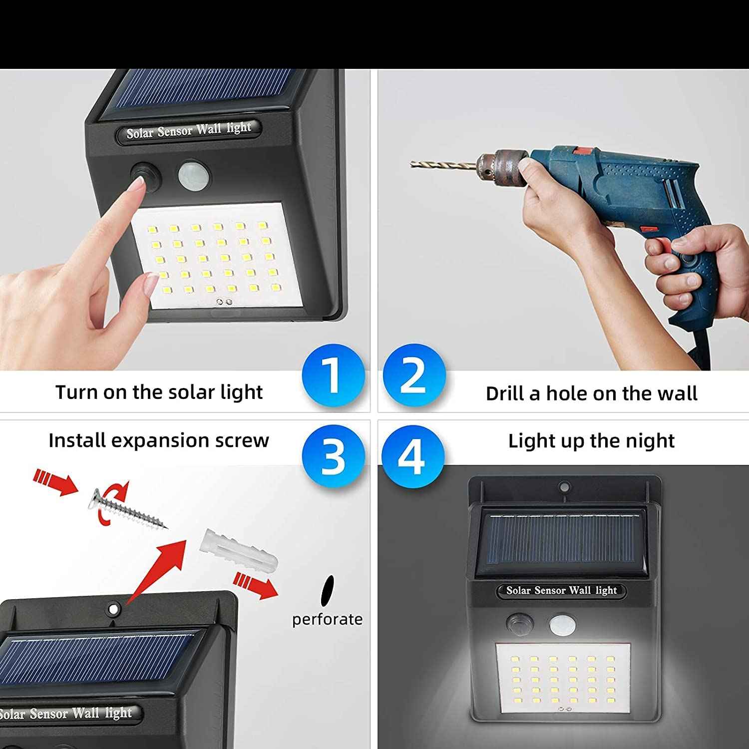 Solar Charging LED Sensor Light (Original) - BD Drop