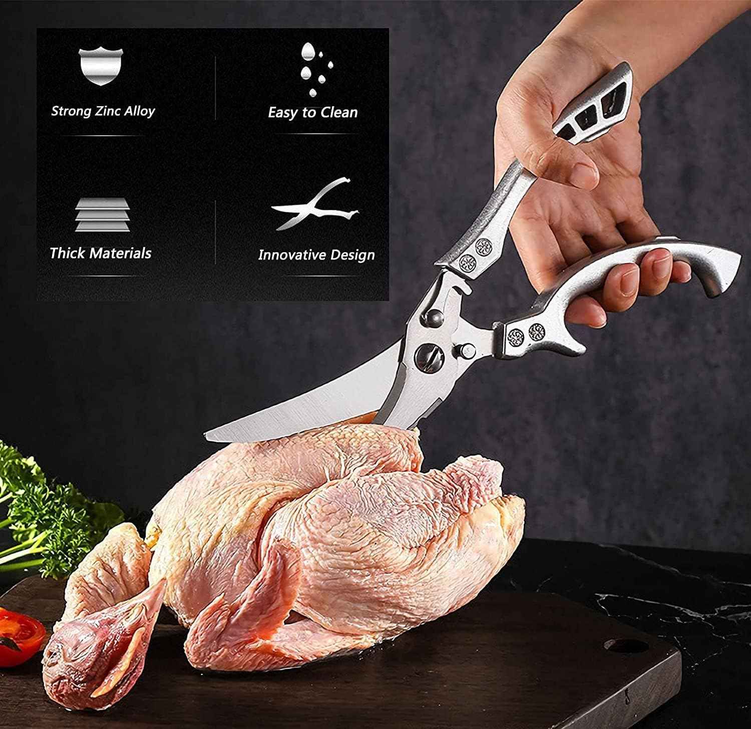 Kitchen Scissors for Bones, Poultry, Meat, Fish, Food, Seafood, Barbecue, Etc - BD Drop