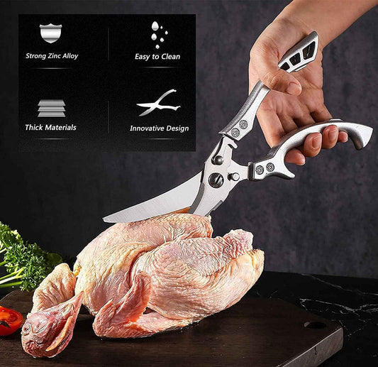 Kitchen Scissors for Bones, Poultry, Meat, Fish, Food, Seafood, Barbecue, Etc - BD Drop