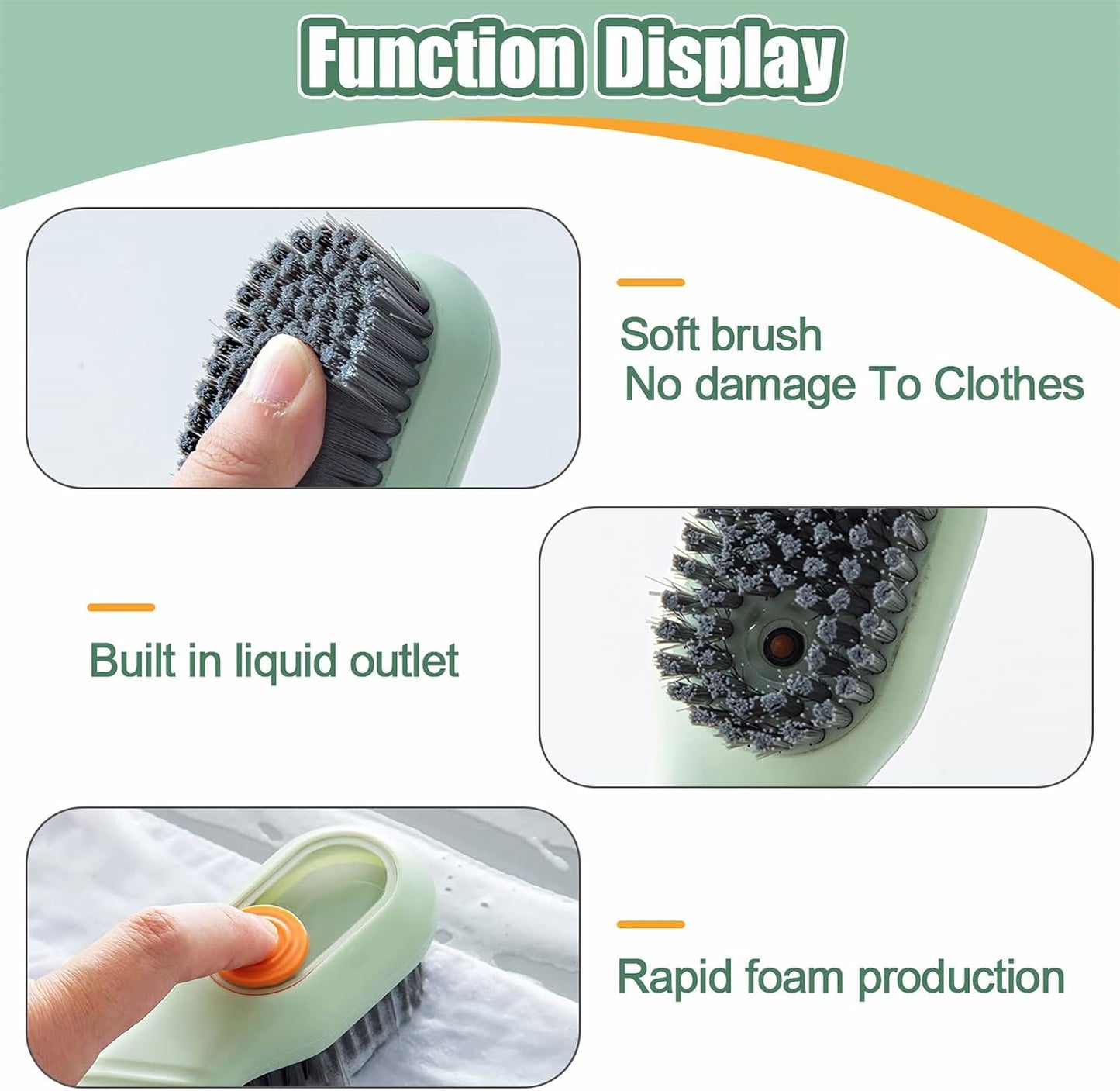 Multifunctional Liquid Shoe Cleaning Brush with Soap Dispenser