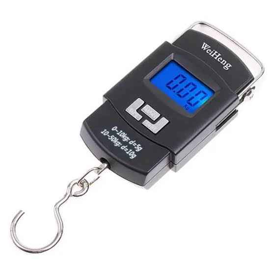 Portable Electronic Scale - Digital Weight Machine 50KG (Black) - BD Drop