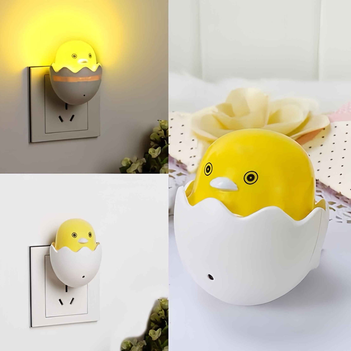 Best Quality Small Yellow Duck Shaped LED Night Light with Light Sensor - BD Drop