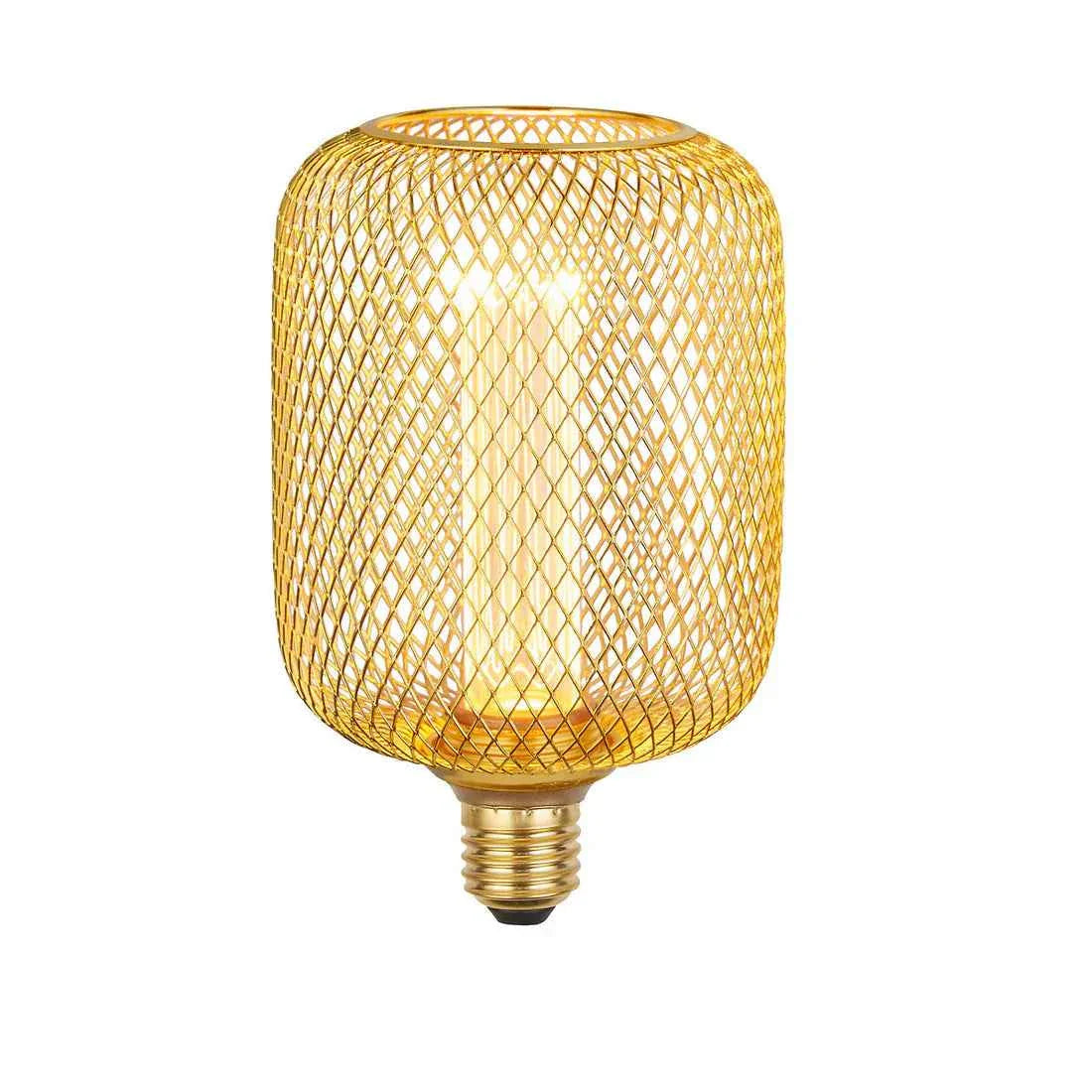 Gold Mesh Drum Lamp - 18.5cm - BD Drop